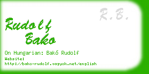 rudolf bako business card