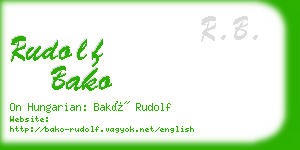 rudolf bako business card